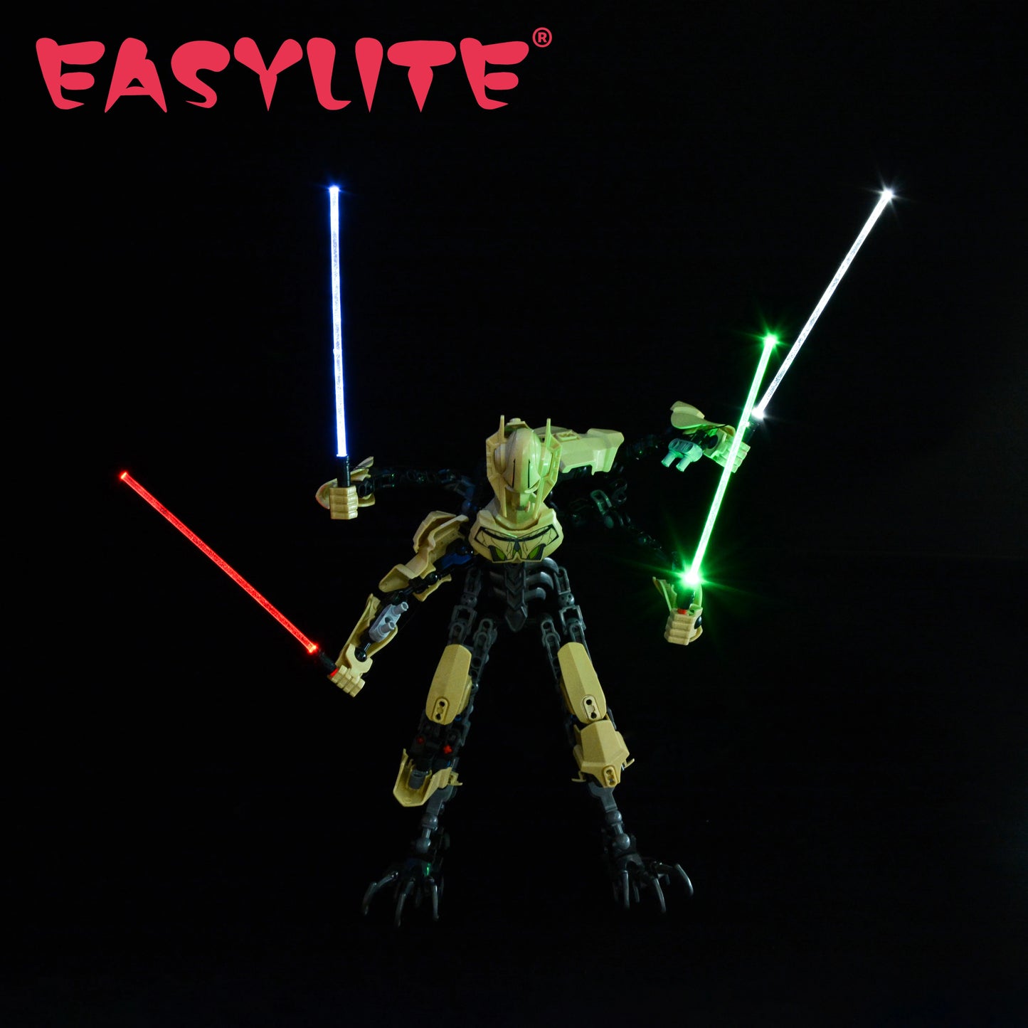 EASYLITE LED Lighting Up Kit For Length 12 Cm Lightsaber Characters General Grievous White Storm No Blocks