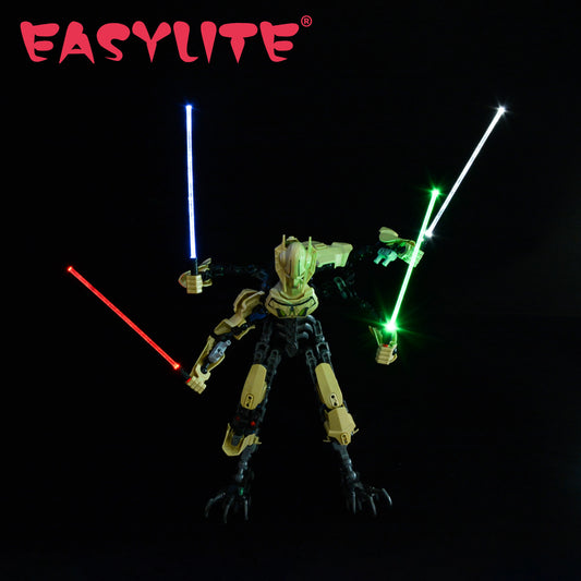 EASYLITE LED Lighting Up Kit For Length 12 Cm Lightsaber Characters General Grievous White Storm No Blocks