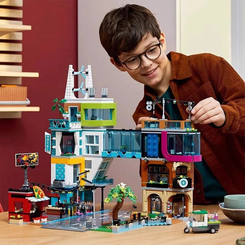 legolcks 2025 New building Series 2010pcs Modern Metropolis Model Building Blocks DIY Assembly Toys Christmas Birthday Gifts