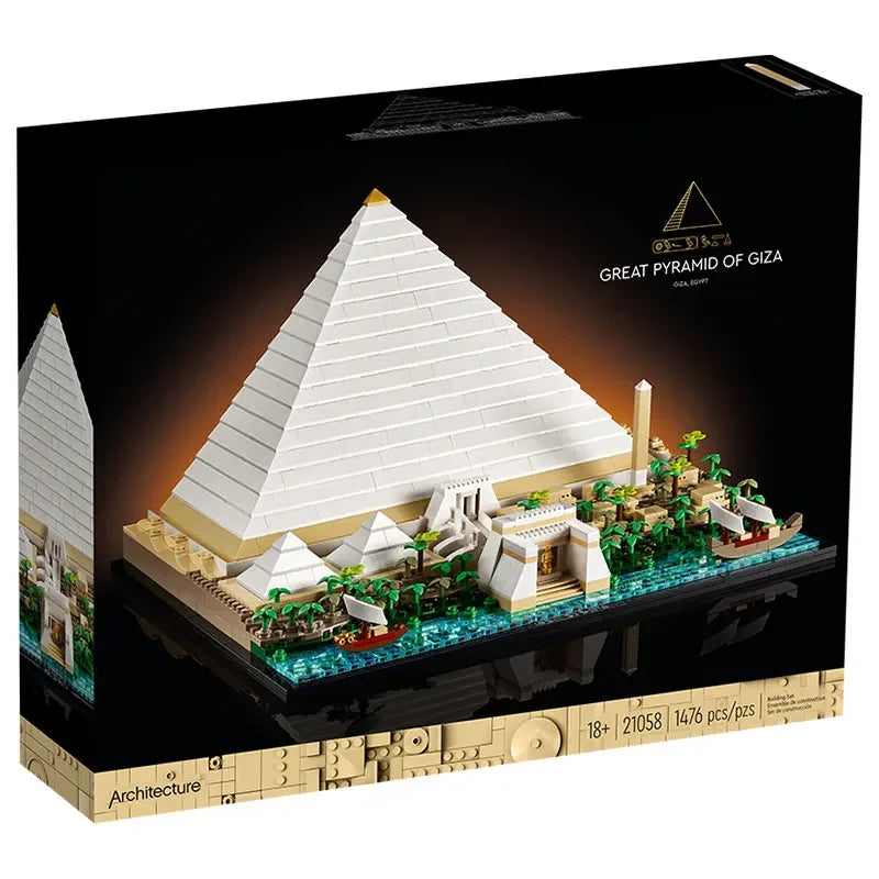 Hot Toys Classic Legoing  The Great Pyramid of Giza Model City Architecture Street View Building Blocks DIY Assembled Toys
