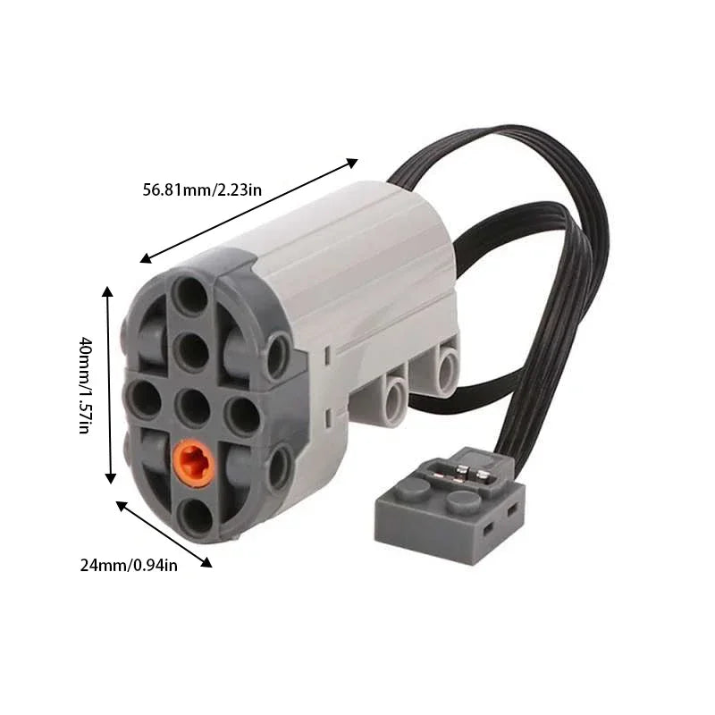 L/Servo Motor + 4-way Speed Control Remote Control With Battery Case Set Power Group Set MOC Building Blocks DIY Parts PF Bricks