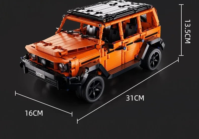 New Jeep car furniture decoration building blocks with 1300+ items, a favorite among boys and girls.