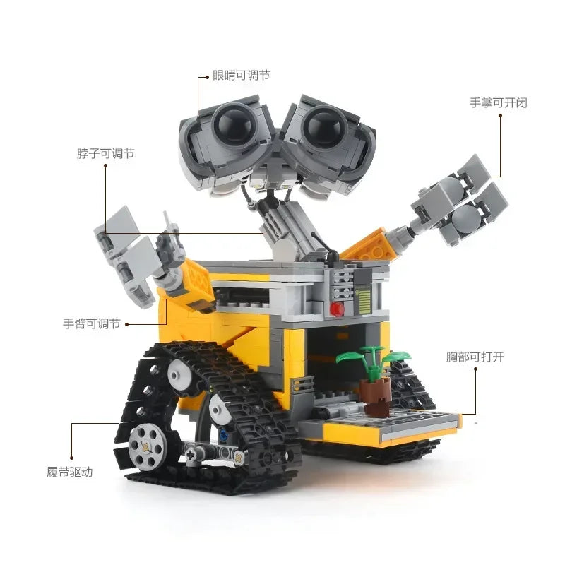 Robot Mobilization Is Compatible With Puzzle Building Blocks Children'S Toys Wall-E Assembly Building Block Model Toy Gifts
