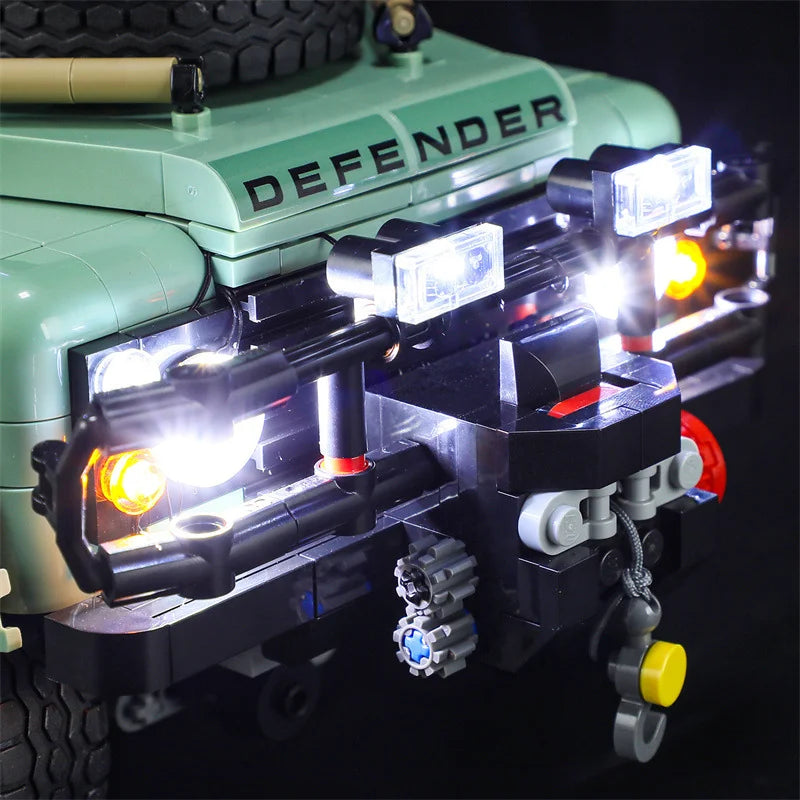 (Only LED Light No Bricks)  Lands Rovers Classic Defenders 90 10317 Car Illumination (Not Include Model Sets)