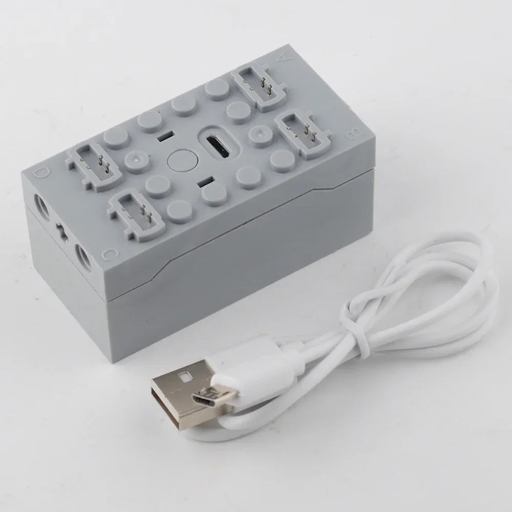 L/Servo Motor + 4-way Speed Control Remote Control With Battery Case Set Power Group Set MOC Building Blocks DIY Parts PF Bricks