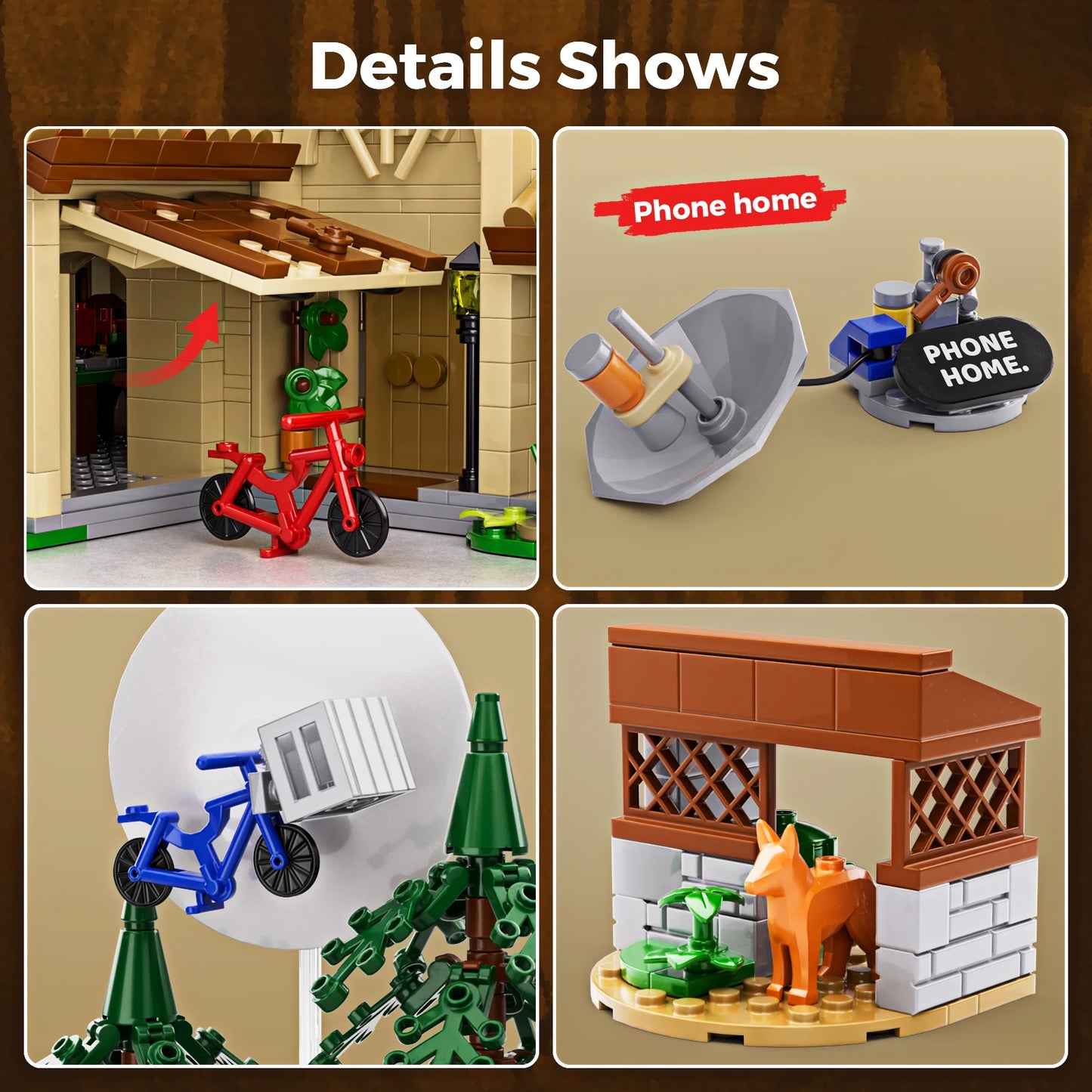 Elliot's House Building Blocks Set Alien Movie House Hut Bricks Model Toys Village Architecture Collection Gifts for Fans Adults