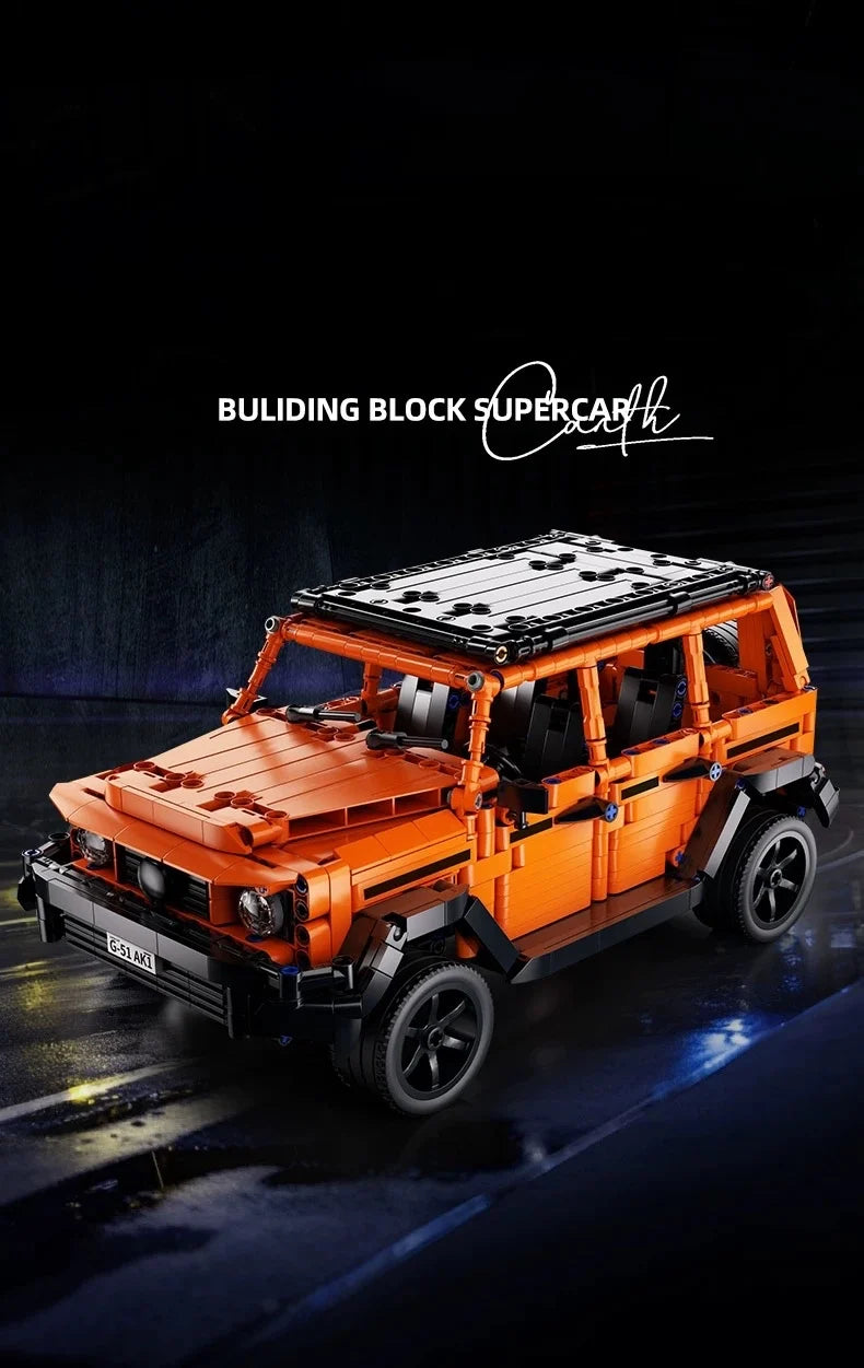 New Jeep car furniture decoration building blocks with 1300+ items, a favorite among boys and girls.