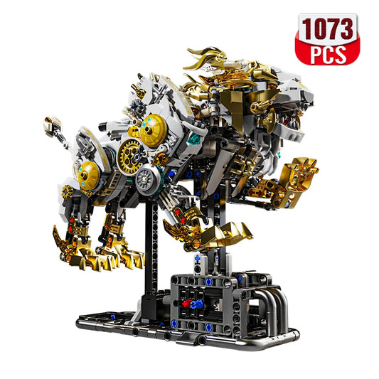 Ideas Mechanical Lion Building Set with Light,Collectible Set for Adults, Build and Display Model for Home or Office Décor