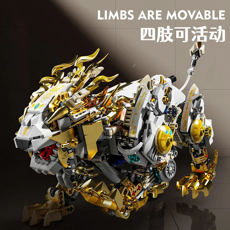 Ideas Mechanical Lion Building Set with Light,Collectible Set for Adults, Build and Display Model for Home or Office Décor