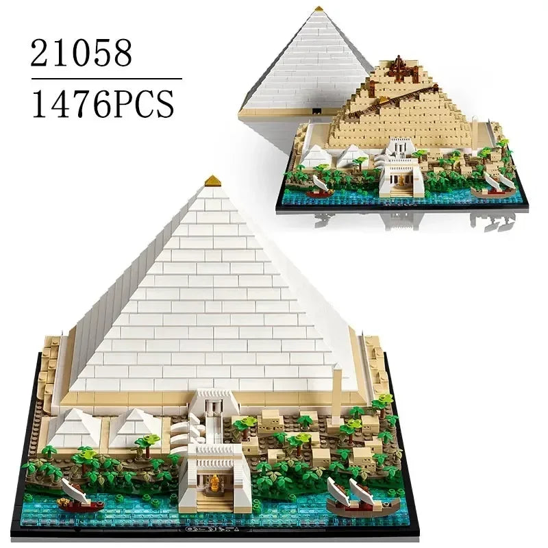Hot Toys Classic Legoing  The Great Pyramid of Giza Model City Architecture Street View Building Blocks DIY Assembled Toys