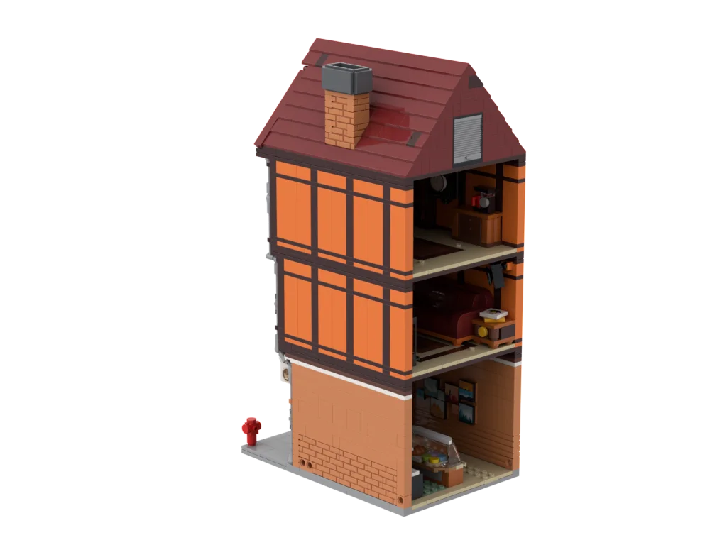 PLEJ61005 City Architecture Villa Cottage Model Building Blocks Compatible Modern Houses Modular Home Village Construction Toys