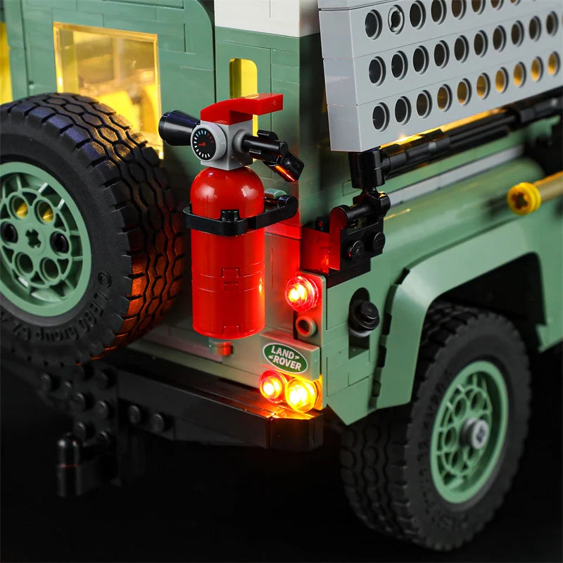 (Only LED Light No Bricks)  Lands Rovers Classic Defenders 90 10317 Car Illumination (Not Include Model Sets)