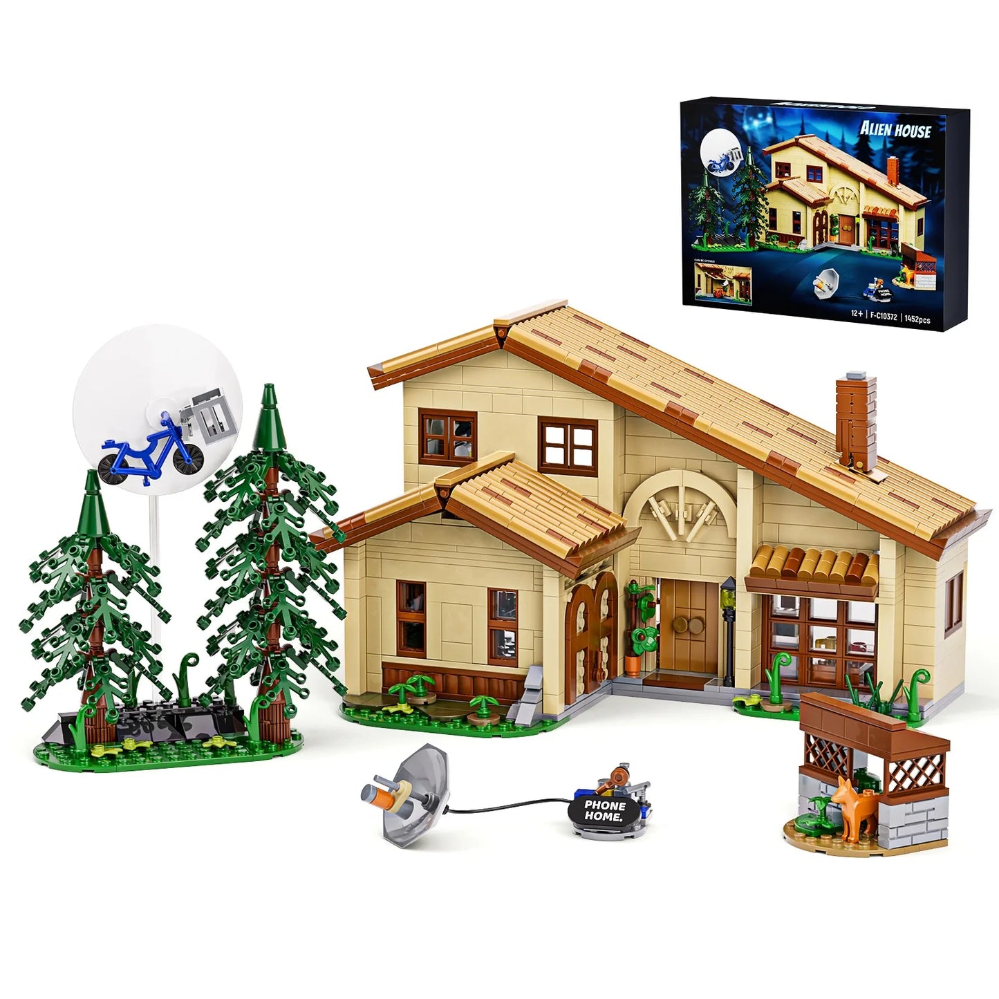 Elliot's House Building Blocks Set Alien Movie House Hut Bricks Model Toys Village Architecture Collection Gifts for Fans Adults