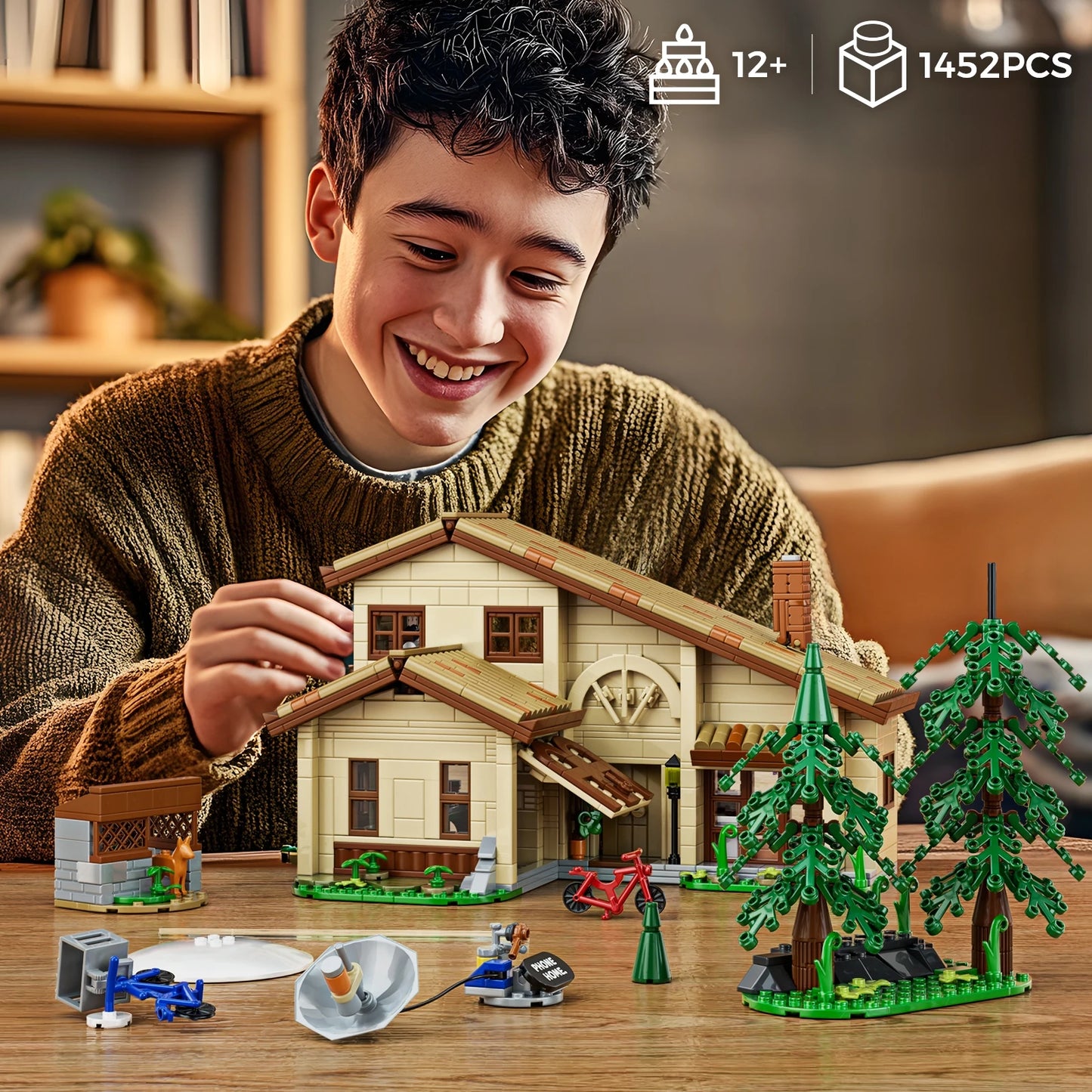 Elliot's House Building Blocks Set Alien Movie House Hut Bricks Model Toys Village Architecture Collection Gifts for Fans Adults