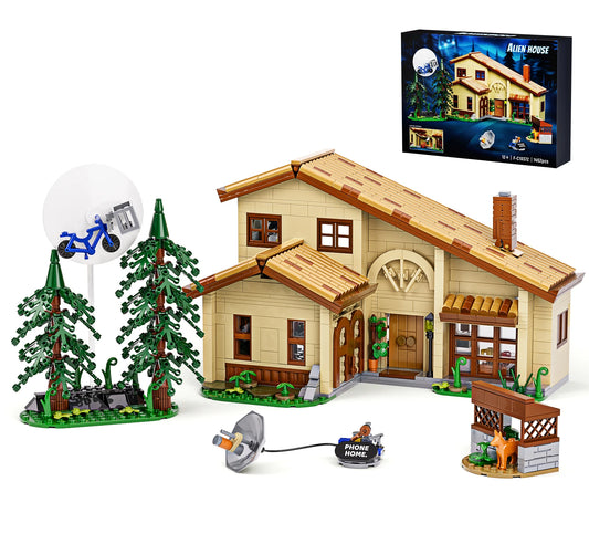Elliot's House Building Blocks Set Alien Movie House Hut Bricks Model Toys Village Architecture Collection Gifts for Fans Adults