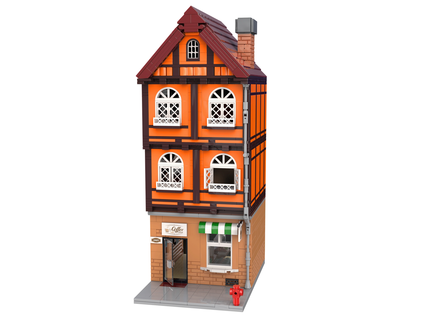 PLEJ61005 City Architecture Villa Cottage Model Building Blocks Compatible Modern Houses Modular Home Village Construction Toys