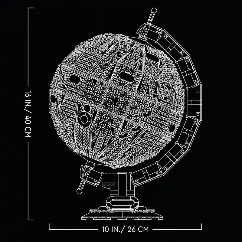 2585 pieces of creative globes, modular DIY building blocks, compatible with suitable for children's educational gifts