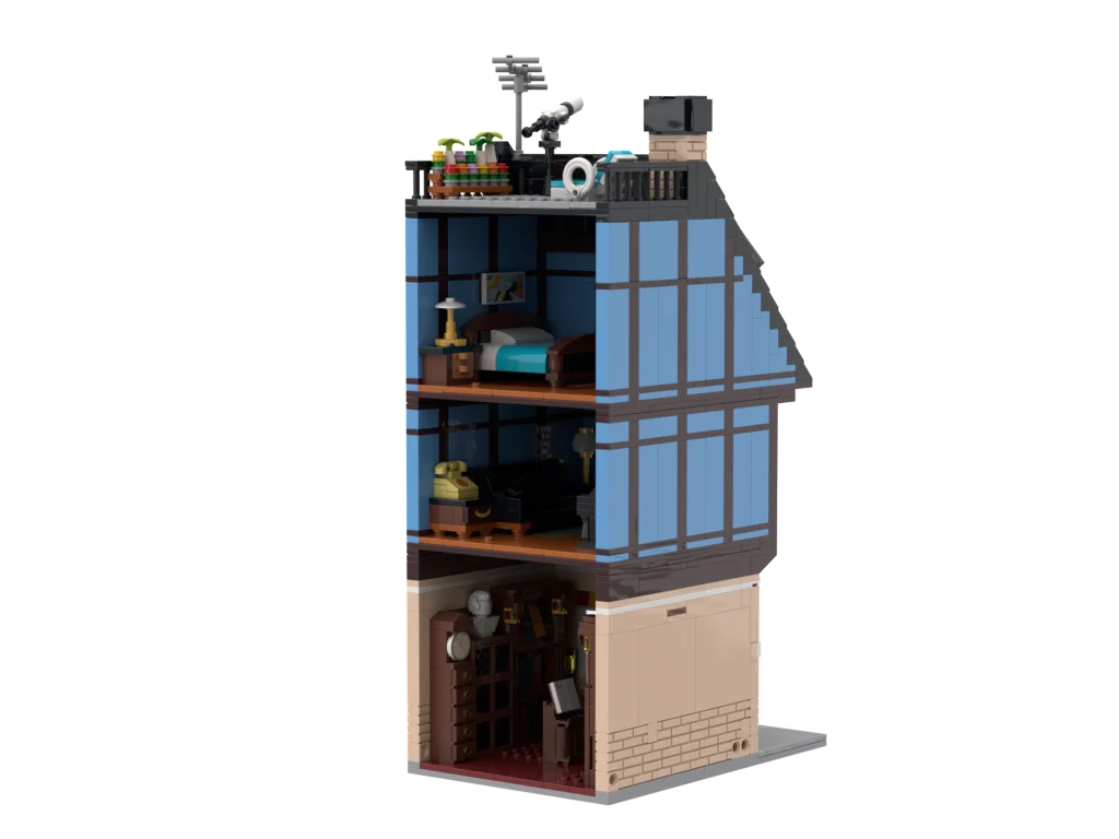 PLEJ61005 City Architecture Villa Cottage Model Building Blocks Compatible Modern Houses Modular Home Village Construction Toys