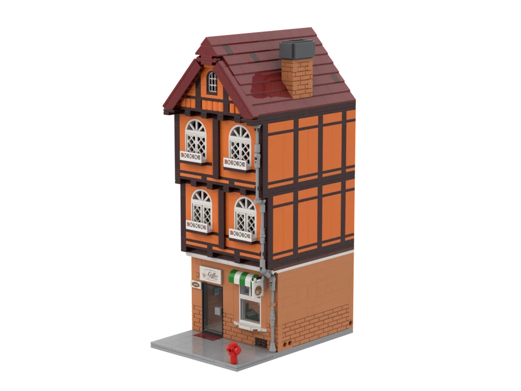 PLEJ61005 City Architecture Villa Cottage Model Building Blocks Compatible Modern Houses Modular Home Village Construction Toys