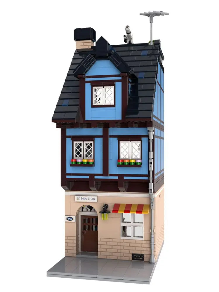 PLEJ61005 City Architecture Villa Cottage Model Building Blocks Compatible Modern Houses Modular Home Village Construction Toys
