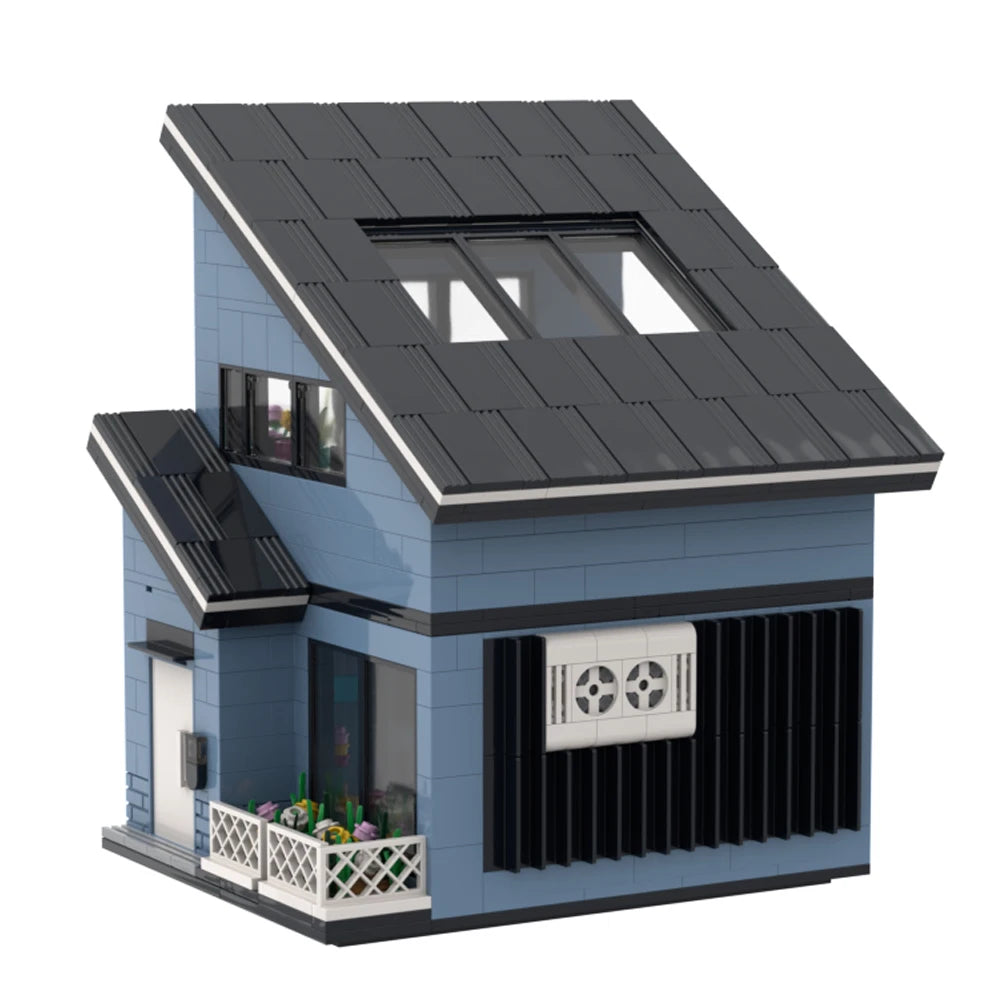 PLEJ61005 City Architecture Villa Cottage Model Building Blocks Compatible Modern Houses Modular Home Village Construction Toys