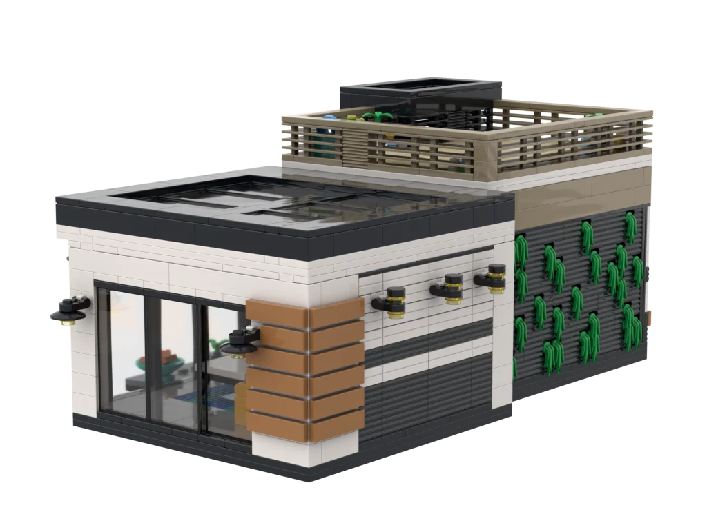 PLEJ61005 City Architecture Villa Cottage Model Building Blocks Compatible Modern Houses Modular Home Village Construction Toys