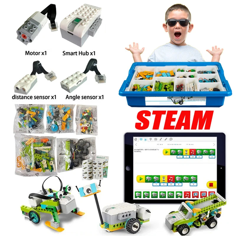WeDo 2.0 Educational FunctionsParts Compatible 45300 Core Set Building Blocks DIY Toys Christmas Gifts Charge  version