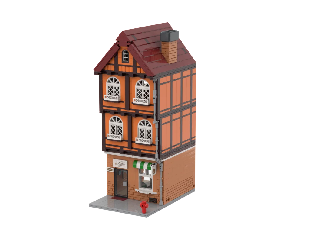 PLEJ61005 City Architecture Villa Cottage Model Building Blocks Compatible Modern Houses Modular Home Village Construction Toys