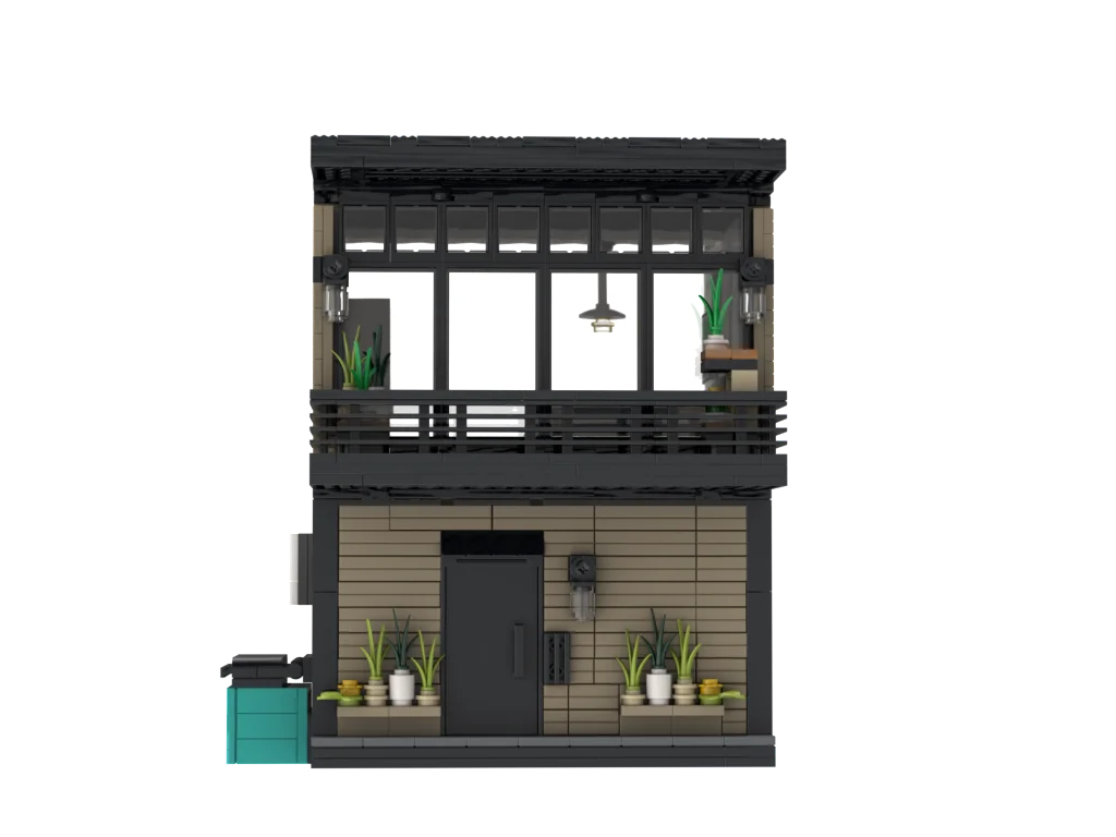 PLEJ61005 City Architecture Villa Cottage Model Building Blocks Compatible Modern Houses Modular Home Village Construction Toys