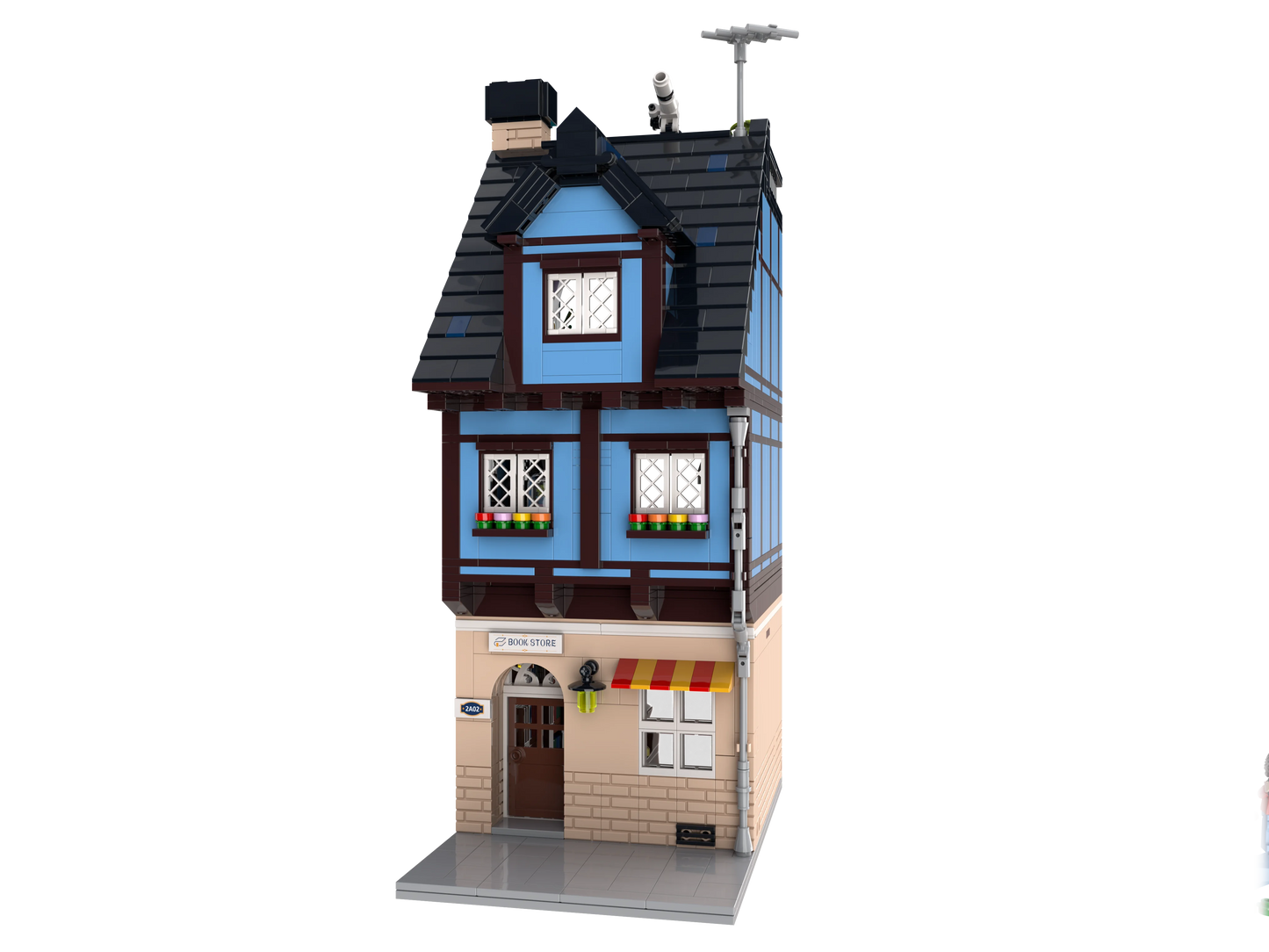 PLEJ61005 City Architecture Villa Cottage Model Building Blocks Compatible Modern Houses Modular Home Village Construction Toys