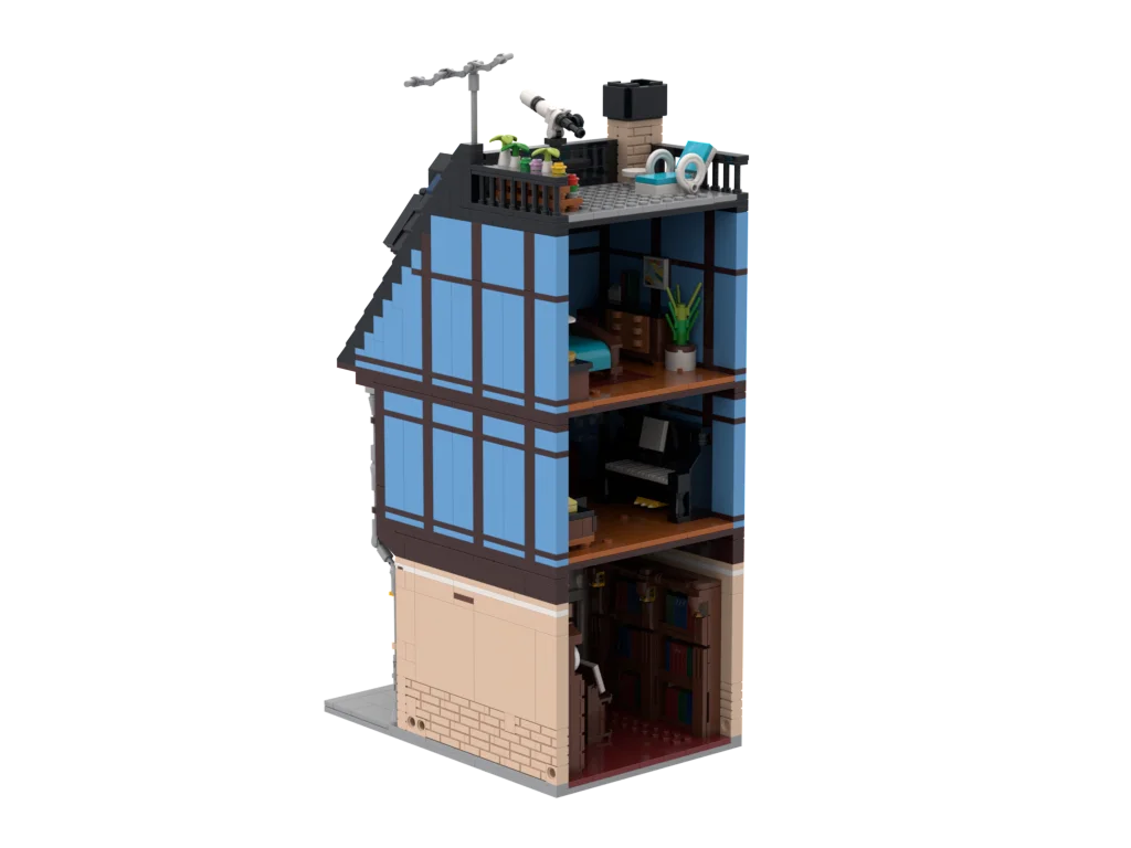 PLEJ61005 City Architecture Villa Cottage Model Building Blocks Compatible Modern Houses Modular Home Village Construction Toys