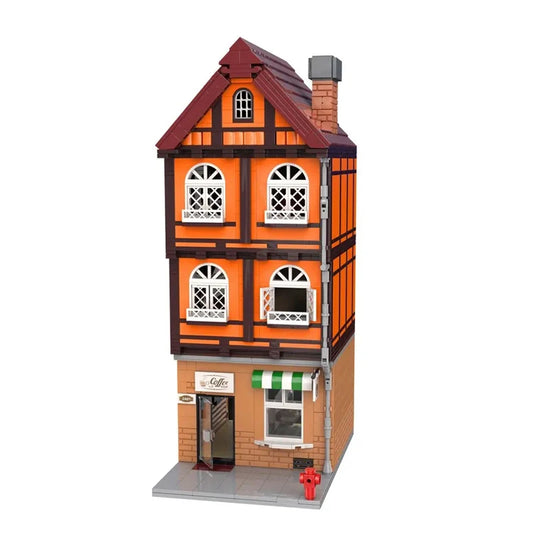 PLEJ61005 City Architecture Villa Cottage Model Building Blocks Compatible Modern Houses Modular Home Village Construction Toys