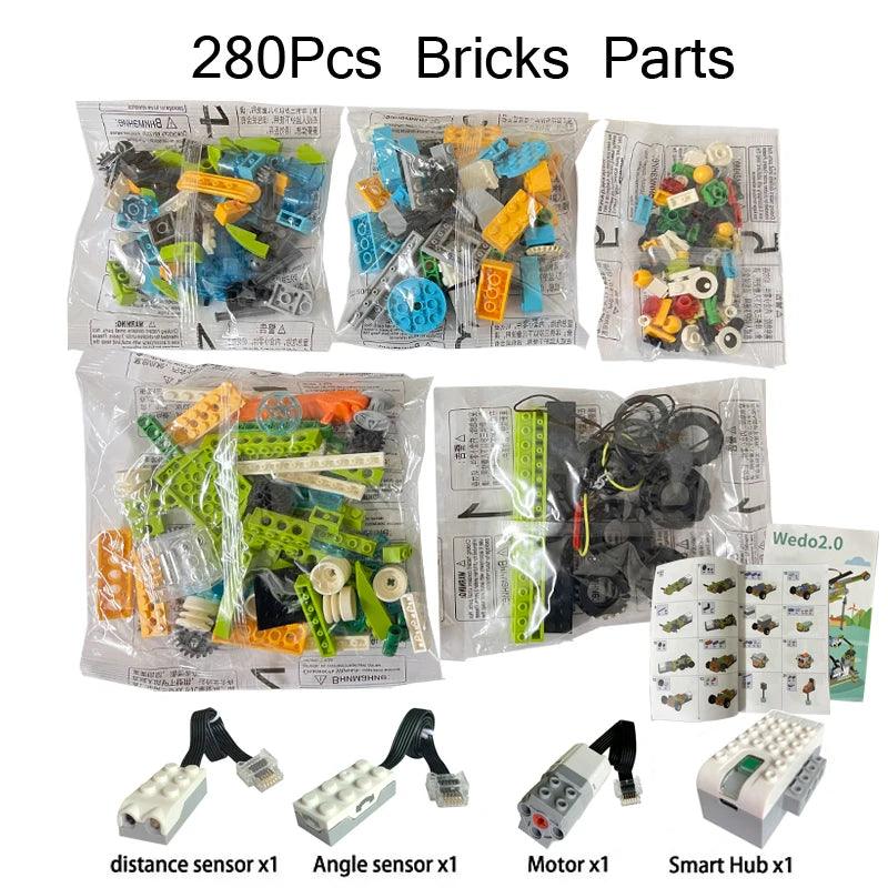 WeDo 2.0 Educational FunctionsParts Compatible 45300 Core Set Building Blocks DIY Toys Christmas Gifts Charge  version