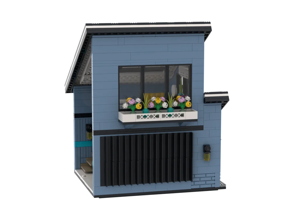 PLEJ61005 City Architecture Villa Cottage Model Building Blocks Compatible Modern Houses Modular Home Village Construction Toys