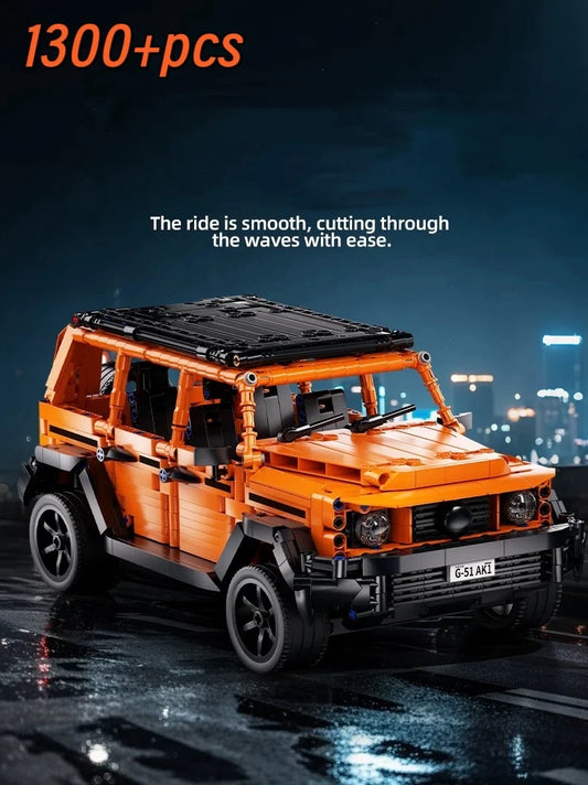 New Jeep car furniture decoration building blocks with 1300+ items, a favorite among boys and girls.